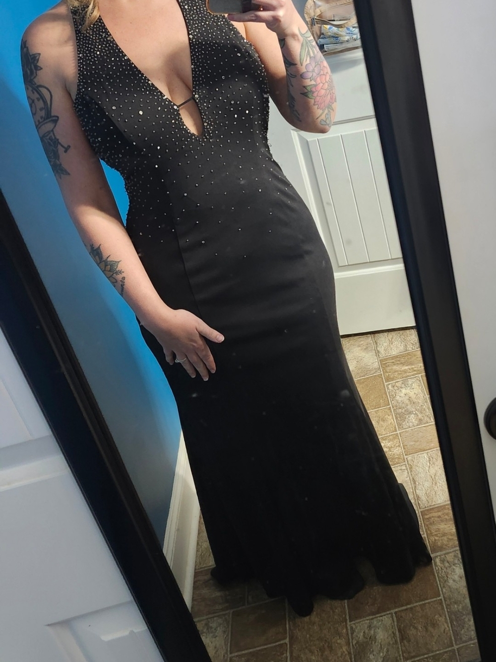 Vintage Y2K Niki Livas Formal Halter Dress